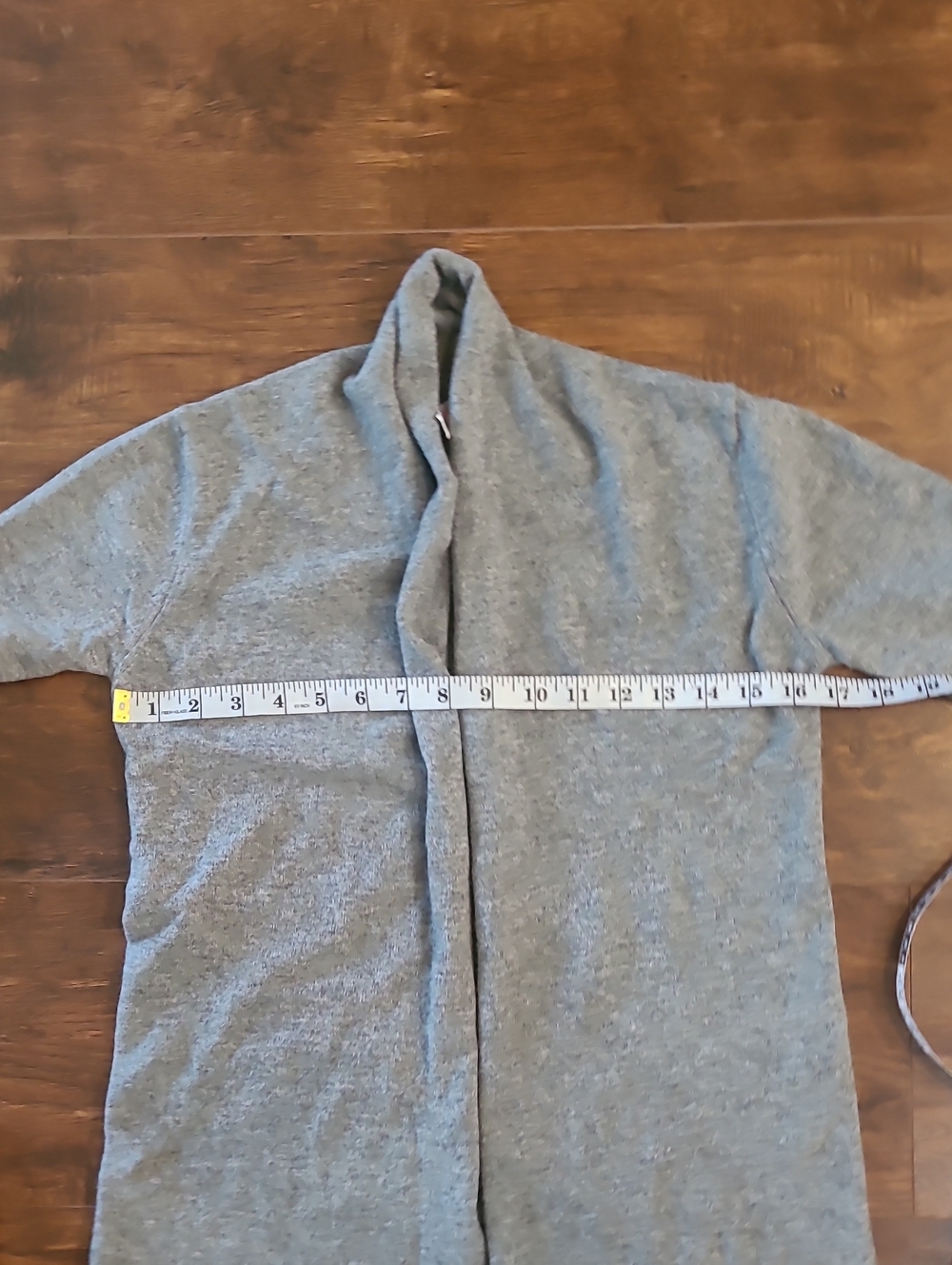 Maison Cashmere Pur Light Gray Open-Front Longline Cardigan Made In Italy Small - Picture 8 of 10